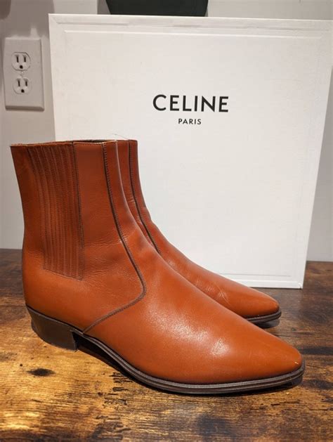 chelsea celine|Celine calfskin Chelsea boots.